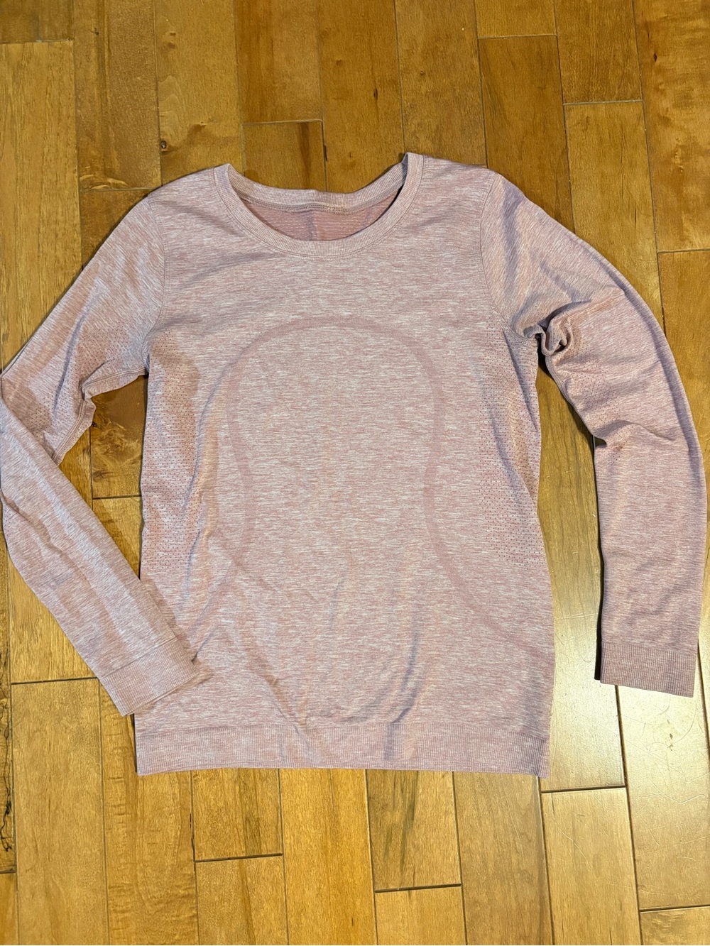 lululemon athletica Heathered Dusty Rose Long Sleeve Crew